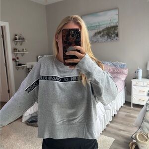 Calvin Klein Heather Gray Logo Sweatshirt